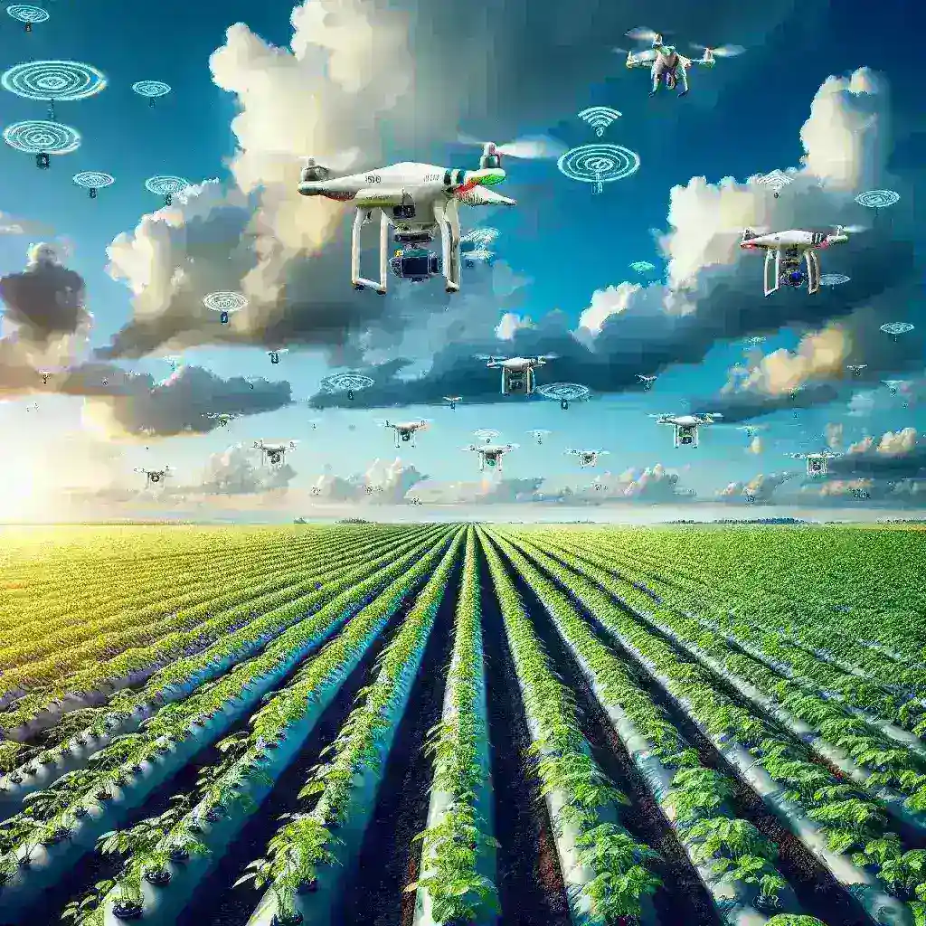 Agricultura de precisão com drones e sensores IoT