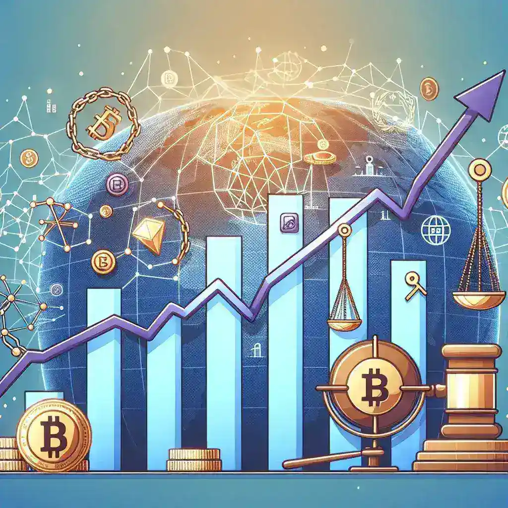 "Gráfico ilustrando o crescimento do mercado de criptomoedas após a implementação de regulamentos globais, destacando tendências e aumentos nos investimentos."